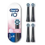 Cabezal de cepillo de repuesto Oral-B iO Gentle Care, paquete de 4, negro