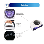 Cabina de Uñas UV Lampara LED 120W con Kit de Regalo Waggs