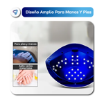 Cabina de Uñas UV Lampara LED 120W con Kit de Regalo Waggs