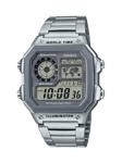 Reloj Casio Quartz de acero plateado con batería de 10 años