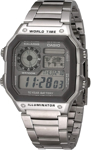 Reloj Casio Quartz de acero plateado con batería de 10 años
