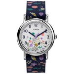 Reloj Timex Peanuts Weekender Snoopy Woodstock para mujer, 31 mm