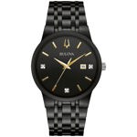 Reloj Bulova Modern de acero inoxidable ionizado negro de 40 mm