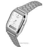 Reloj Casio Vintage AQ-230A-7DMQ con alarma dual, unisex
