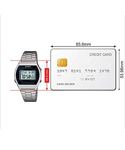 Reloj Casio B640WD-1A para hombre, plateado, digital, retro, inoxidable S