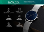 Reloj De Hombre Plateado Gadnic Cuarzo Analógico Impermeable