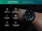 Reloj Sumergible Negro Gadnic Digital con Alarma