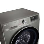 Lavasecarropas Lg Carga Frontal 9/5kg Inverter Plateado