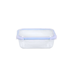 Recipiente Contenedor De Vidrio 640 Ml Con Tapa Rectangular