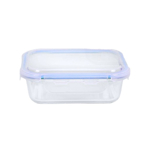 Recipiente Contenedor De Vidrio 1.52 Lt Con Tapa Rectangular