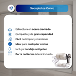 Secaplatos Escurridor dos Pisos Cromado Inoxidable Waggs
