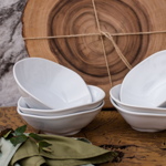 Set X6 Platos Hondo 22.5cm Porcelana Ryo Blanco - Oxford