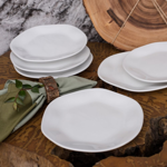 Set X6 Platos Hondo 22.5cm Porcelana Ryo Blanco - Oxford