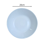 Set X 6 Platos Hondos 20 Cm Vidrio Templado Blanco