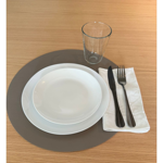 Set X 6 Platos Hondos 20 Cm Vidrio Templado Blanco