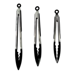 Set x3 pinzas multiuso utensilios cocina horno acero c/nylon