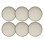 Set x 6 platos playos Unni brisa ceramica Oxford