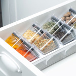 Especiero 8 Condimenteros Plásticos Ou Cob1400 Blanco