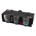 Set X 6 Vasos De Agua 255 Cc Vidrio C/ Base Azul - Nc