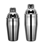 Coctelera Acero Inox Kit Bar Estante De Madera 11 Piezas