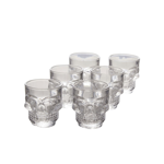Set x6 de Vasos Shot Calaveras De Vidrio