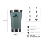 Vaso Stanley Con Destapador 473ml - Verde