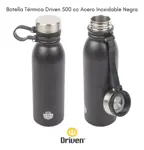 Botella Térmica Driven 500ml Acero Inoxidable Negro