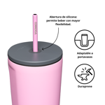 Vaso Corkcicle Cold Cup 709Ml - Sun-Soaked Pink