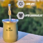 Bombilla Para Mate Tipo Spoon Stanley Verde Acero Inoxidable