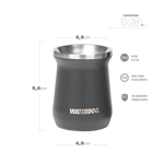 Mate de Acero Waterdog ZOILO160DGF 160 ml Dark Graphite