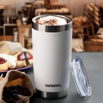 Vaso con Doble Pared Waterdog BORDA500WH 500 ml Blanco Acero