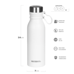 Botellas Deportiva Waterdog BUHO600WH 600 ml Acero Inoxidable