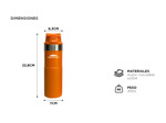 Vaso Termico Naranja South Port 500ml con Tapa y Retención de Temperatura