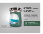 Kit de Termo Blanco de 1.3 Litros, Mate Negro y Bombilla South Port Acero Inoxidable