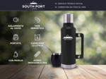 Kit de Termo Blanco 1.3L South Port con Mate Azul Acero Inoxidable