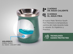 Kit de Termo Blanco 1.3L South Port con Mate Azul Acero Inoxidable