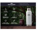Kit de Termo Negro y Mate Verde South Port 1L Acero Inoxidable