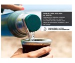 Kit de Termo Negro y Mate Verde South Port 1L Acero Inoxidable