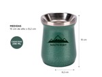 Kit de Termo Negro y Mate Verde South Port 1L Acero Inoxidable