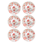 Set X6 Tazas Te C Plato 200cc Vermelho - Oxford