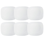 Set X6 Platos Playos 28X24cm Porcelana Shift Blanco