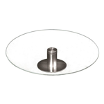 Posa Torta De Vidrio Con Base De Metal 32Cm