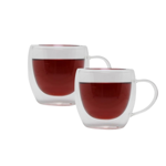 Set x 2 Tazas Te Café Doble Vidrio Termico Doble 240ml
