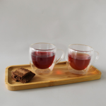 Set x 2 Tazas Te Café Doble Vidrio Termico Doble 240ml