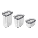 Conjunto de tuppers 3 piezas Ou Kte048nt Transparente