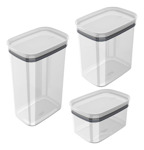 Juego De 3 Tapers Herméticos Block Ou Kte048 Color Blanco