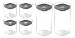 Juego De 6 Tapers Herméticos Block Ou Cob1200 Transparentes