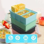 Bandeja Congeladora de Silicona con Tapa Antiderrame Grey With Lid