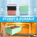 Bandeja Congeladora de Silicona con Tapa Antiderrame Grey With Lid