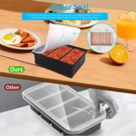 Bandeja Congeladora de Silicona con Tapa Antiderrame Grey With Lid